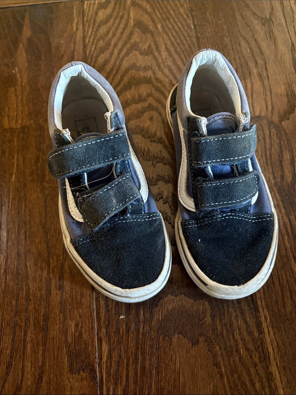Vans Kids Navy and Blue Velcro Sneakers
